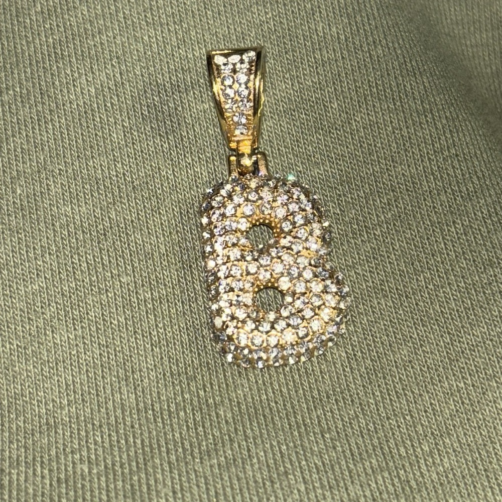 B Gold Platted Pendant